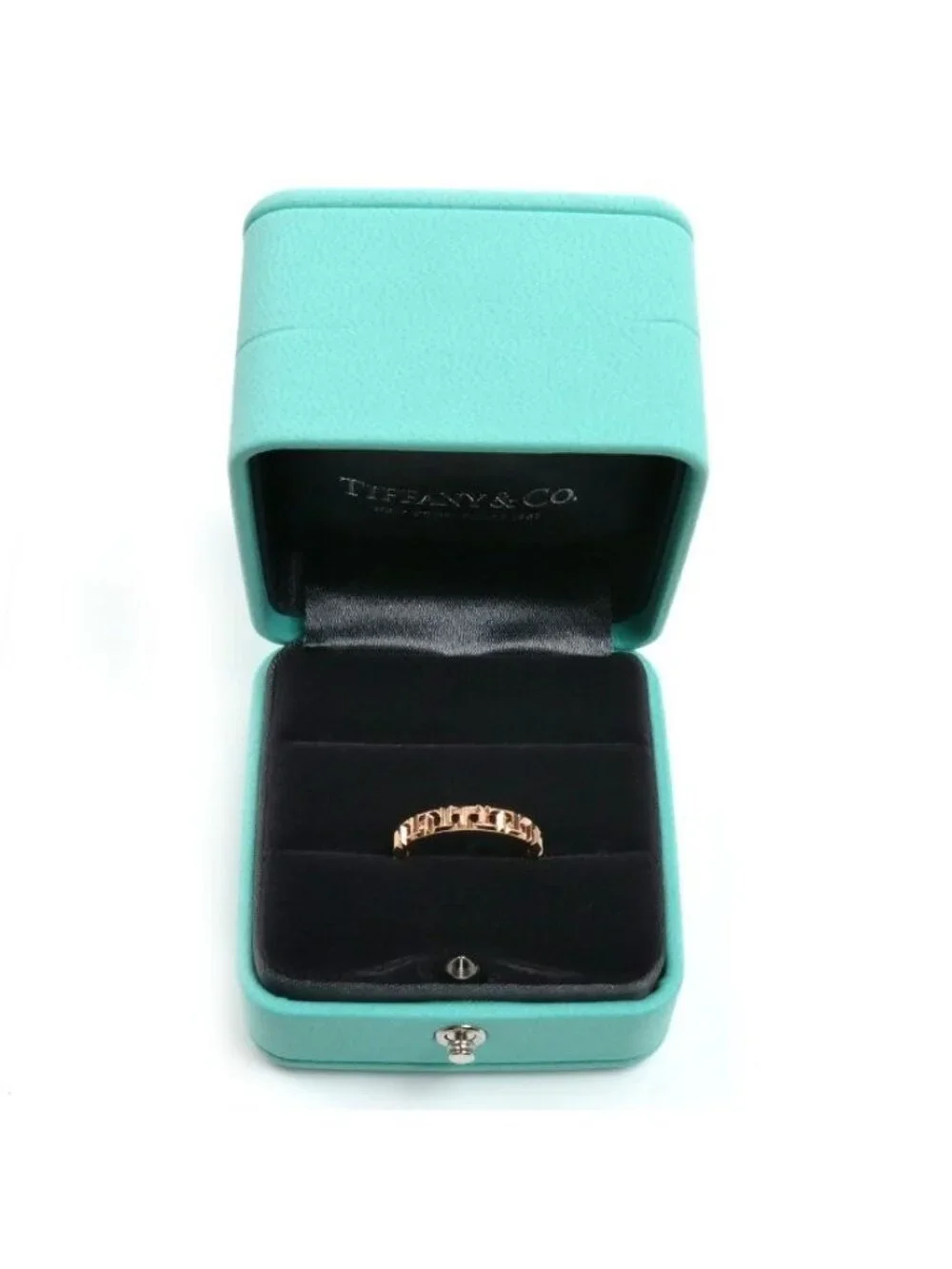 Tiffany & Co 18K Pink Gold T True Narrow Ring Vintage